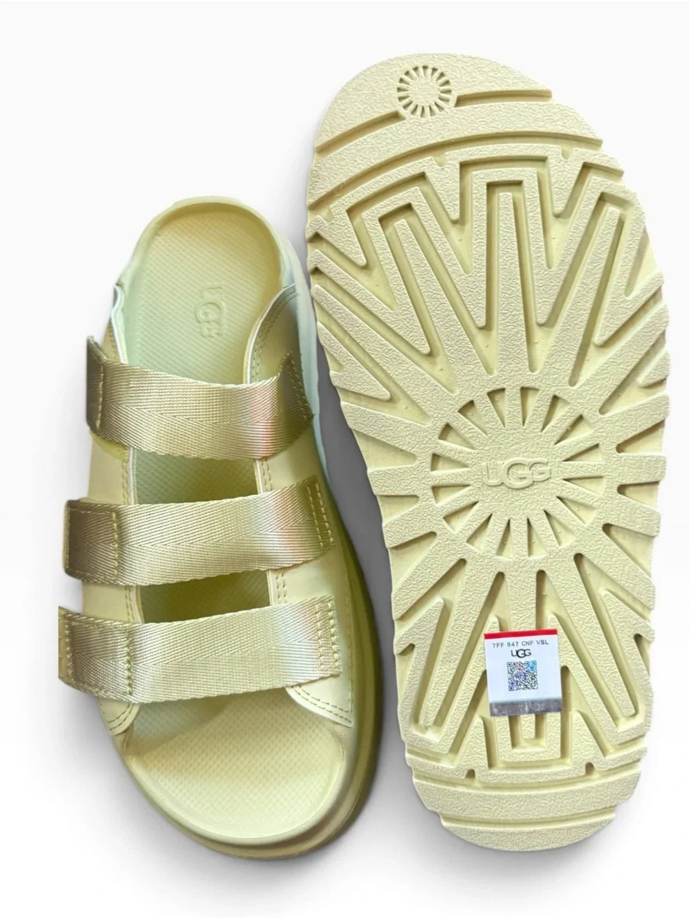 UGG Goldenglow Women's Golden Apple Yellow Platform Sandals Size 8 NWT